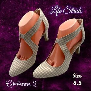Lifestride Women's Giovanna 2 Heels Checked Size 8.5